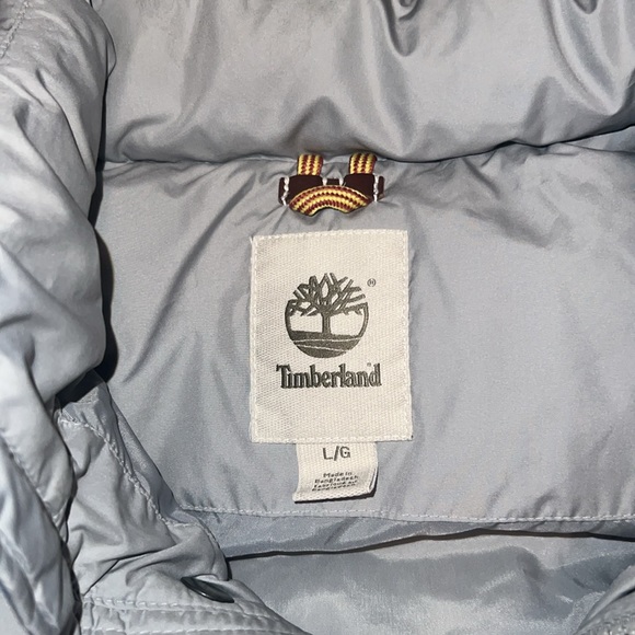 Timberland Light Gray Down Puffer Vest- Size Large - Picture 4 of 5